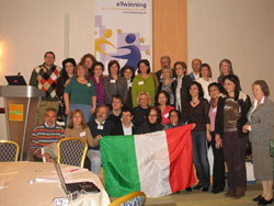 Partecipanti italiani alla conferenza etwinning2007 (foto dal sito www.bdp.it)